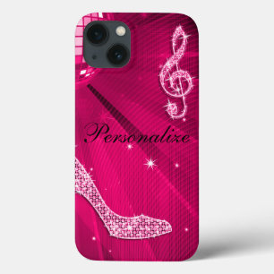 Coques Pour iPhone Note de musique rose chaud brillant et talon aigui