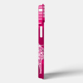 Coques Case-Mate iPhone Note de musique rose chaud brillant et talon aigui (Verso / Droite)
