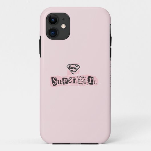 Coques Case-Mate iPhone Note de rançon du logo Supergirl (Dos)