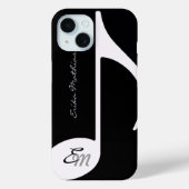 Coques Case-Mate iPhone note musicale ~ ajouter initiale (Verso)