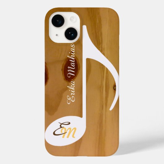 Coques Case-Mate iPhone note musicale cool sur mesure sur bois, rustique (Verso)