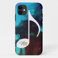 note musicale personnalisée bleu
