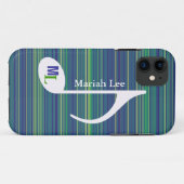 Coques Case-Mate iPhone note/rayures faites sur commande de musique (Dos (Horizontal))