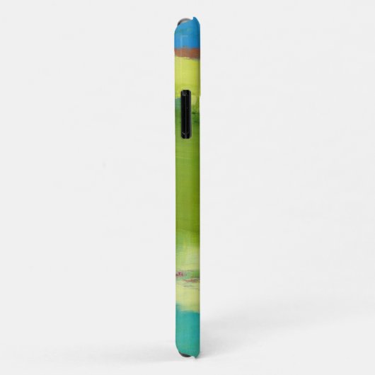 Coques Case-Mate iPhone Notes de champ - Art vert Abstrait (Dos/Droite)