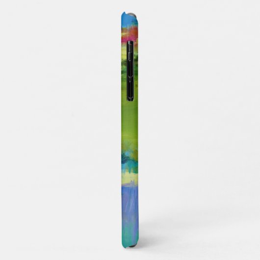 Coques Case-Mate iPhone Notes de champ - Art vert Abstrait (Dos/Gauche)