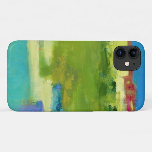 Coques Case-Mate iPhone Notes de champ - Art vert Abstrait (Dos (Horizontal))