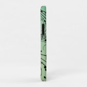 Coques Case-Mate iPhone Notes de fantaisie Design de musique verte (Dos/Droite)