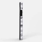 Coques Case-Mate iPhone notes de musique b&w personnalisables (Dos/Droite)
