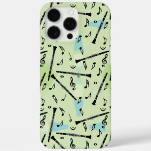 Coques iPhone 16 Pro Max Notes de musique Black Clarinets