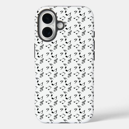 Coques Case-Mate iPhone notes de musique blanche (Verso)