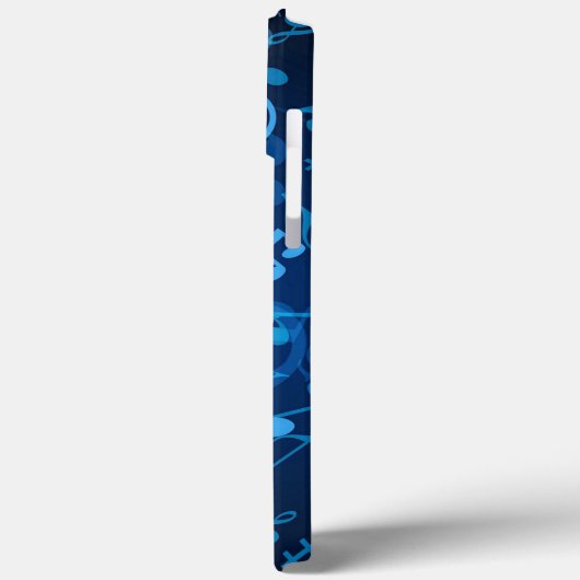 Coques Case-Mate iPhone Notes de musique Blue Glow (Verso / Gauche)