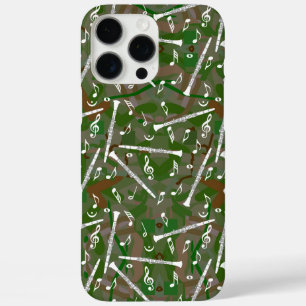 Coques iPhone 16 Pro Max Notes de musique de Clarinets blancs