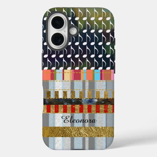 Coques Case-Mate iPhone notes de musique et rayures cool motif (Verso)