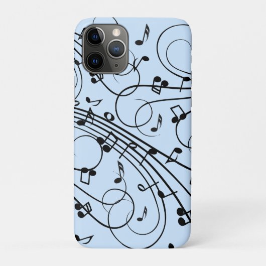 Coques Case-Mate iPhone Notes de musique fantaisie Bleu (Dos)