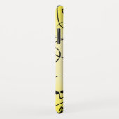Coques Case-Mate iPhone Notes de musique fantaisie jaune (Dos/Droite)