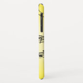Coques Case-Mate iPhone Notes de musique fantaisie jaune (Dos/Gauche)