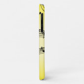 Coques Case-Mate iPhone Notes de musique fantaisie jaune (Dos/Gauche)