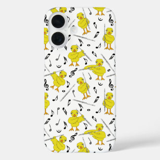 Coques iPhone 16 Notes de musique Flute Chick