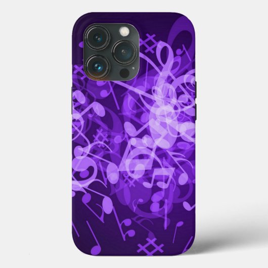 Coques Case-Mate iPhone Notes de musique lueur violette   (Verso)