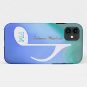 Coques Case-Mate iPhone notes de musique pastel personnalisées (Dos (Horizontal))