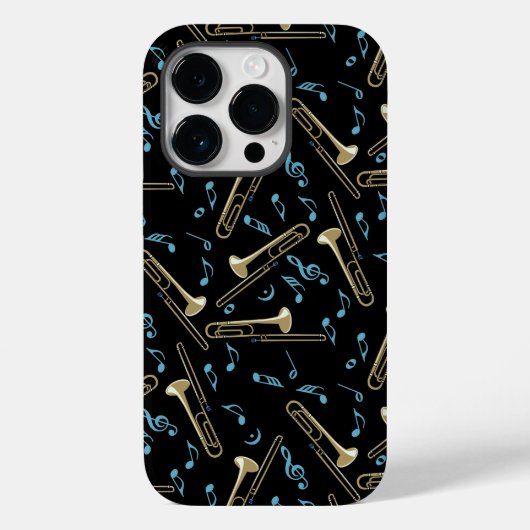 Coques Case-Mate iPhone Notes de musique Trombone (Verso)