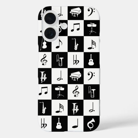 Coques Case-Mate iPhone Notes et instruments de musique moderne et élégant (Verso)