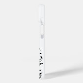 Coques Case-Mate iPhone Notes musicales blanches sur le noir (Verso / Gauche)