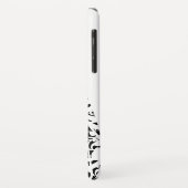 Coques Case-Mate iPhone Notes musicales brouillées blanches personnalisées (Dos/Gauche)