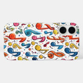 Coques Case-Mate iPhone Notes musicales de Kawaii Art Abstrait (Verso (horizontal))