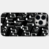 Coques Case-Mate iPhone Notes musicales en noir et blanc et lignes de pers (Verso (horizontal))