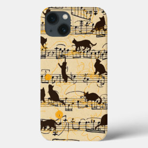 Case-Mate iPhone Case Notes musicales et chatons