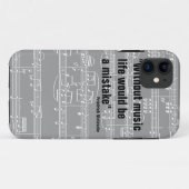 Coques Case-Mate iPhone notes musicales et citation musicale (Dos (Horizontal))