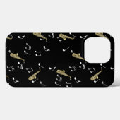 Coques Case-Mate iPhone Notes musicales et saxophones Jazzy (Verso (horizontal))