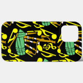 Coques Case-Mate iPhone Notes musicales jaunes Bagpipes (Verso (horizontal))