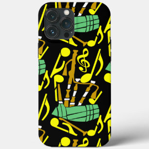 Case-Mate iPhone Case Notes musicales jaunes Bagpipes