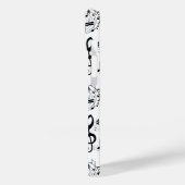 Coques Case-Mate iPhone Notes musicales noires en Motif de forme ovale (Verso / Gauche)