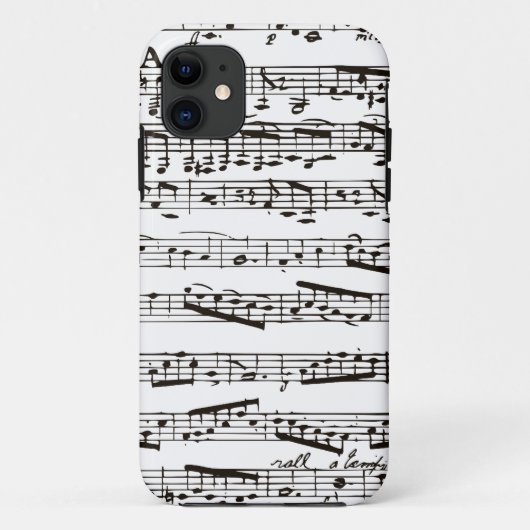 Coques Case-Mate iPhone Notes musicales noires et blanches (Dos)