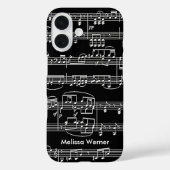 Coques Case-Mate iPhone Notes musicales personnalisées (Verso)