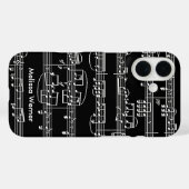 Coques Case-Mate iPhone Notes musicales personnalisées (Verso (horizontal))