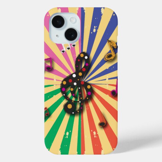 Coques Case-Mate iPhone Notes musicales sur Sunsplash Arrière - plan (Verso)