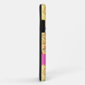 Coques Case-Mate iPhone Notions de couture jaune Nom de l'art Personnalisé (Dos/Droite)