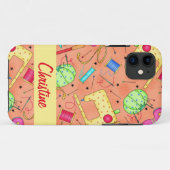 Coques Case-Mate iPhone Notions de couture orange Nom de l'art Personnalis (Dos (Horizontal))