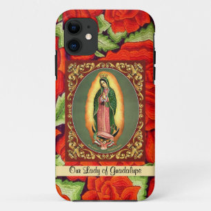 Case-Mate iPhone Case Notre-Dame de Guadalupe en prière avec les Roses