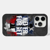 Coques Case-Mate iPhone N'oubliez jamais (Memorial Day) (Verso (horizontal))