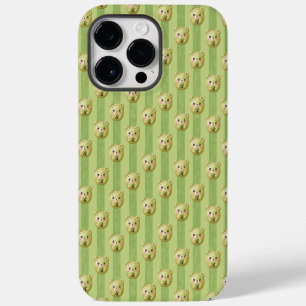 Coque Pour Pour iPhone 14 Pro Max Nounours Ours en Teddy Vert Matcha et Rayures