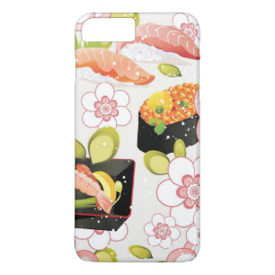 Coque iPhone 8 Plus/7 Plus Nourriture japonaise : Motif 2 de sushi