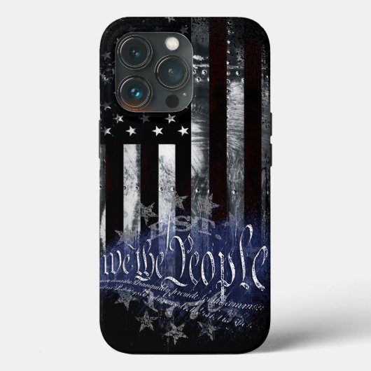 Coques Case-Mate iPhone NOUS LE PEUPLE 13 Étoiles Drapeau industriel améri (Verso)