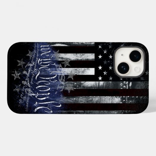 Coques Case-Mate iPhone NOUS LE PEUPLE 13 Étoiles Drapeau industriel améri (Verso (horizontal))