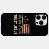 Coques Case-Mate iPhone Nous Le Peuple Confiance Jésus - USA Drapeau Chris (Verso (horizontal))