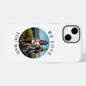 Coques Case-Mate iPhone Nous t'aimons Papa Cercle Photo (Verso (horizontal))